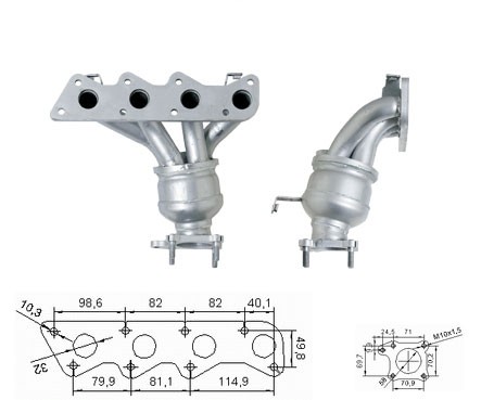 VW POLO 1.0i 999 cc 37 Kw / 50 cv AUC Magnaflow CAT Bouwjaar: 10