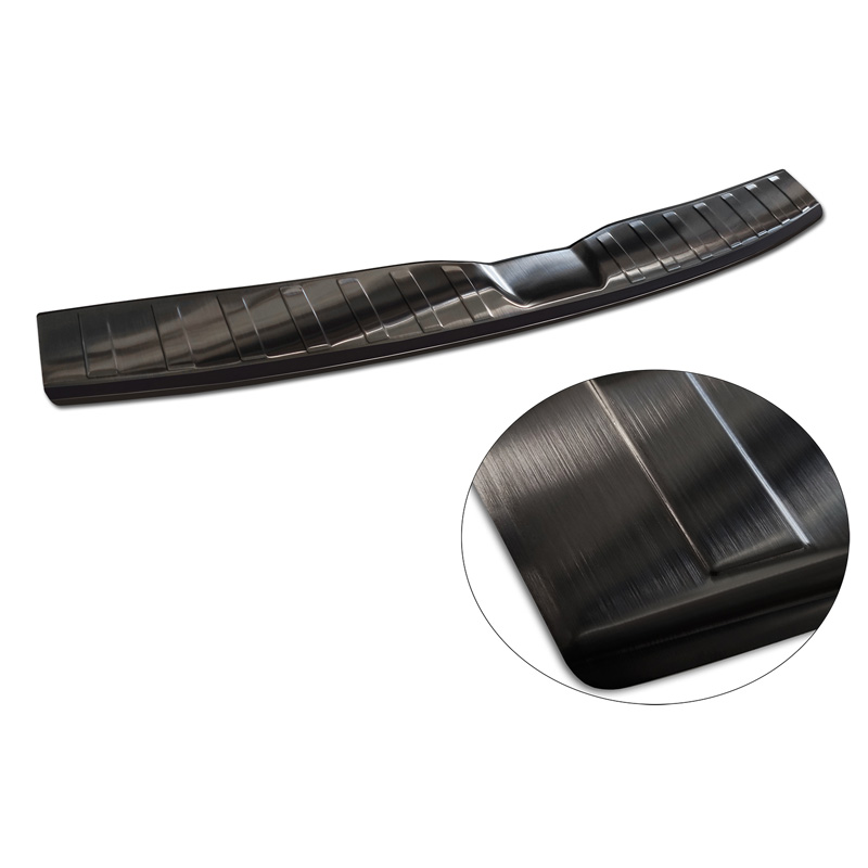 Zwart RVS Achterbumperprotector  Dacia Spring 2020- 'Ribs'
