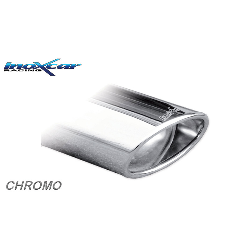 100% RVS Dubbele sportuitlaat  Mercedes A-Klasse W176 180 CDI 1.4 110pk 2012-2015 1x150x105mm Oblique