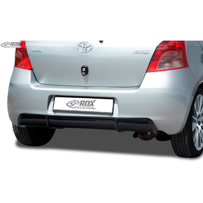 Achterskirt 'Diffusor'  Toyota Yaris P9 2005-2008 (ABS zwart glanzend)