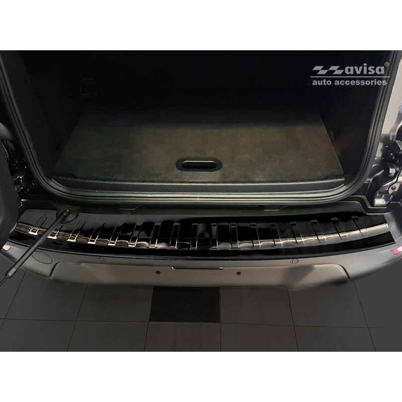 Zwart RVS Achterbumperprotector  Ford Ecosport II Facelift 2017- incl. ST-Line 'Ribs'