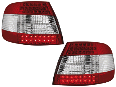 Achterlichten passend voor Audi A4 Limousine 95-01 LED rood/wit