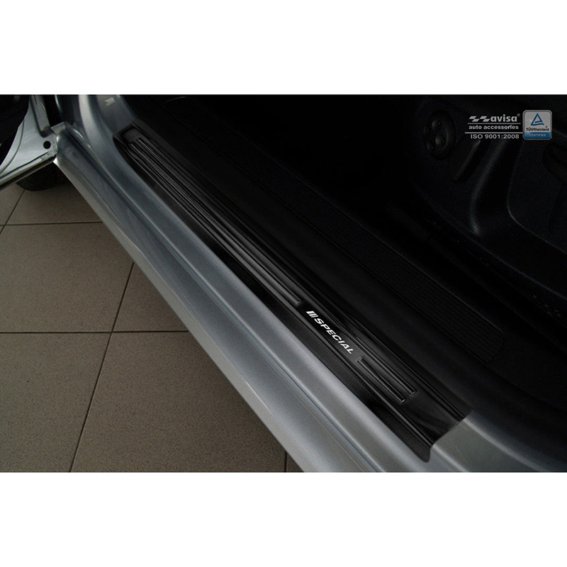 Zwart RVS Instaplijsten  Volkswagen Passat 3C 2005-2014 - 'Special Edition' - 4-delig