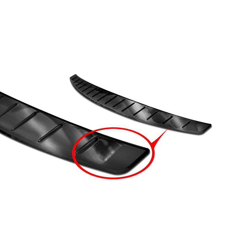 Zwart RVS Achterbumperprotector  Mercedes CLA II (C118) 2019- 'Ribs'