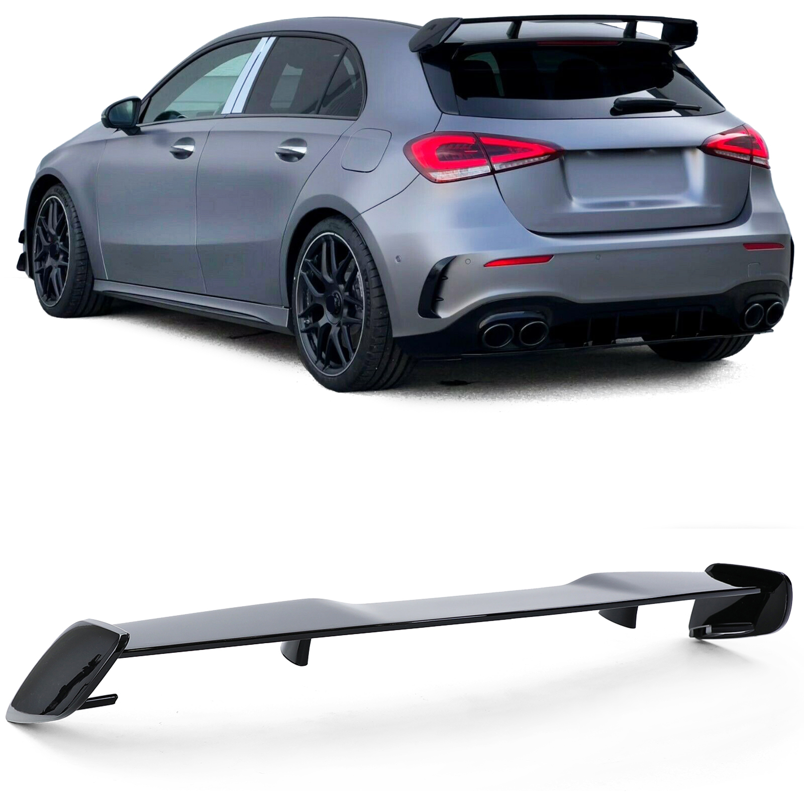 Dakspoiler Mercedes A klasse W177 A35/A45 Look Glans Zwart