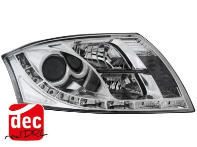 Koplampen passend voor Audi TT 8N 12.98-05 Devil Eyes real DRL LED Chroom