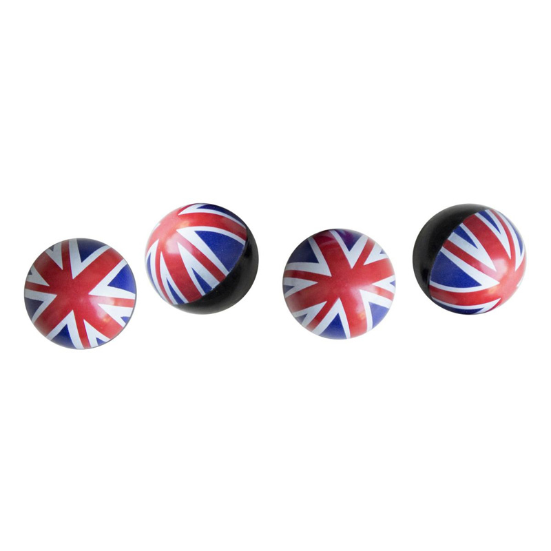 Simoni Racing Ventielkapjes UK Flag - Blauw/Rood/Wit - 4 stuks