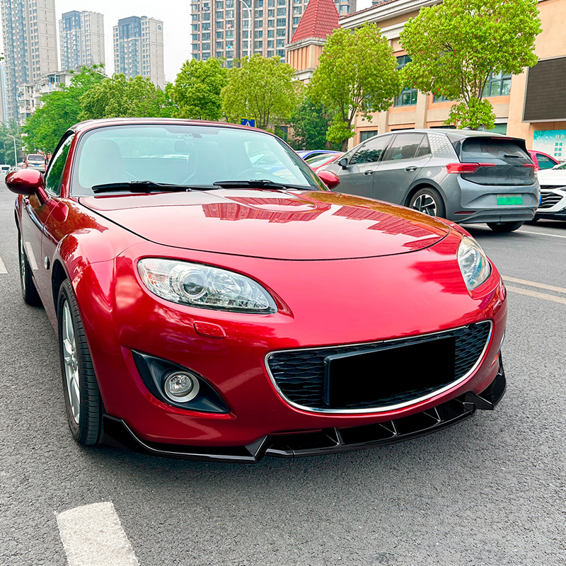 Voorspoilerlip  Mazda MX-5 (NC) Facelift 2009-2015 (Glanzend Zwart ABS)