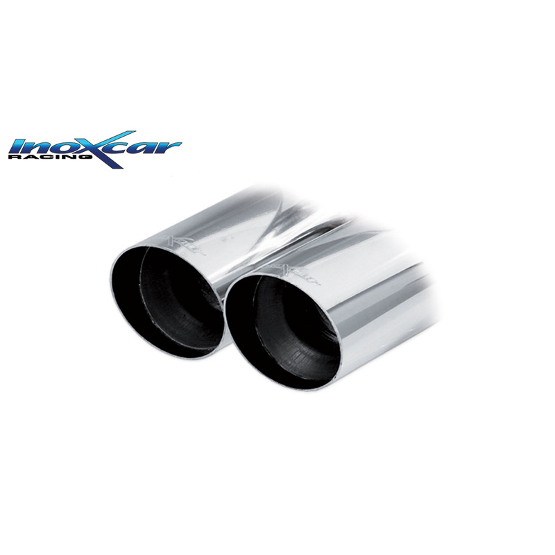 100% RVS Sportuitlaat  Volkswagen Golf VII 1.6 TDI 105pk 2015- 2x80mm Racing