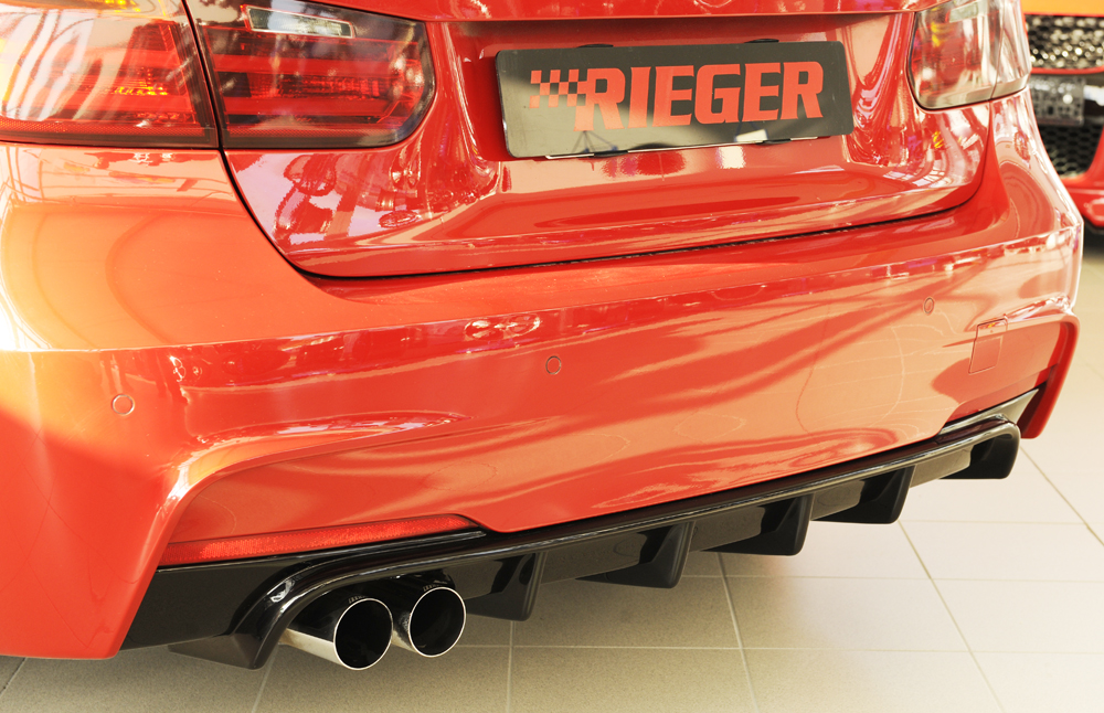 Achter Diffuser BMW 3Serie F30/F31 2012-... Zwart Glans Rieger