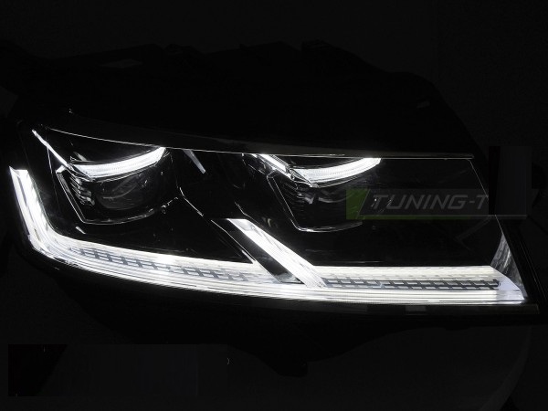 Koplampen VW T6 Multivan/Transporter FULL LED Dynamic Tube Black