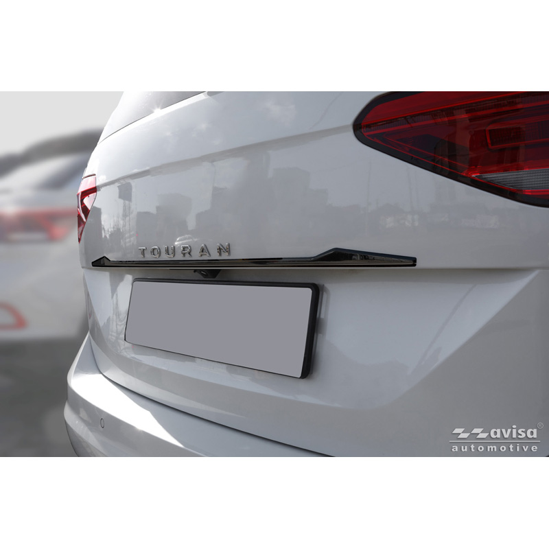 Avisa Zwart Chroom RVS Kofferbak Sierlijst  Volkswagen Touran (5T1) R-Line 2015-