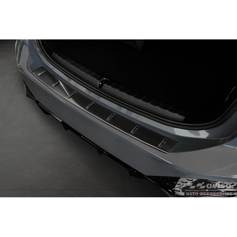 Zwart RVS Achterbumperprotector  BMW 2-Serie (U06) Active Tourer (incl. M-Pakket) 2021- 'STRONG EDITION'