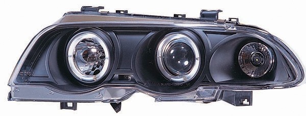 Koplampen BMW E46 98-01 Sedan/Touring Angel Eyes Zwart