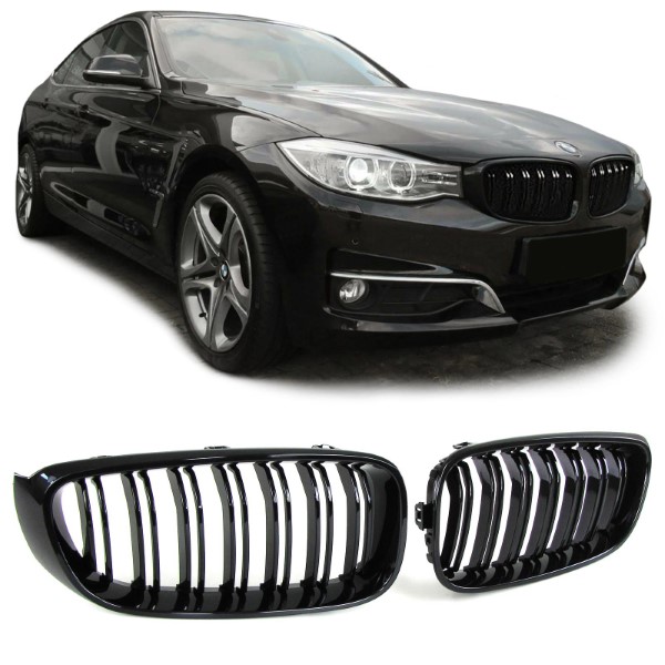 Grill Nieren BMW F34 Glans Zwart
