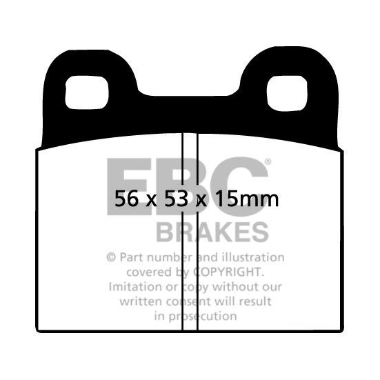 EBC Brakes NSU R080 2.0 68-77 Remblokken achterzijde