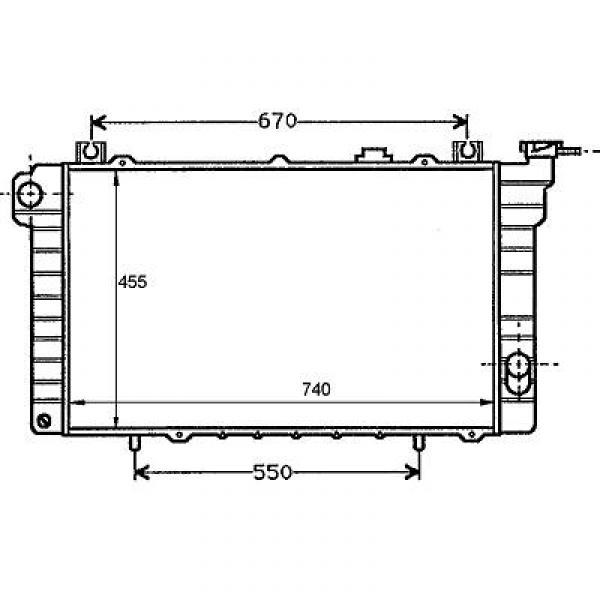 Radiator NISSAN PATROL 90->> 740x455 2.8/4.2D/TD