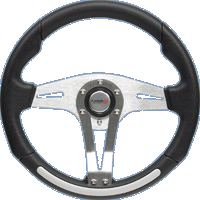 SteeringWheel Volcano 330mm Black PVC/Alu