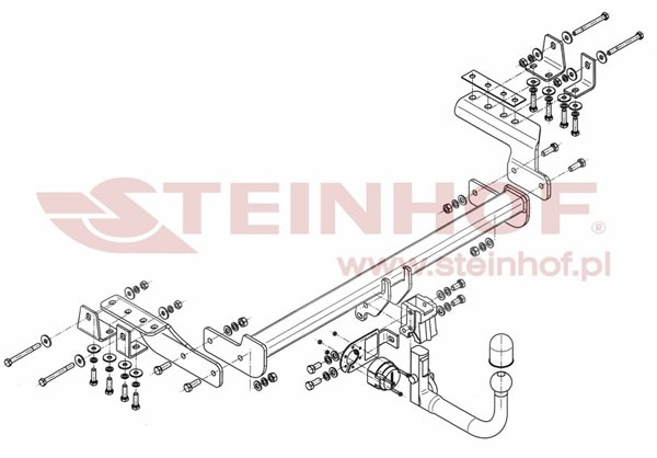 Trekhaak Mitsubishi Lancer 4D 12/2007-2012