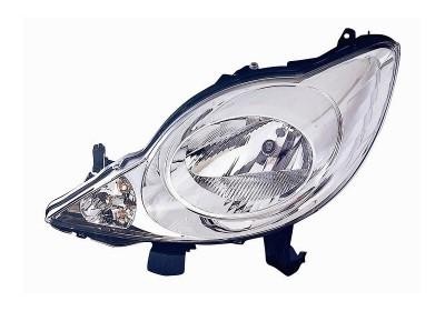 koplamp, H4, elektr verstelb, rechts Peugeot 107, 2005-2012
