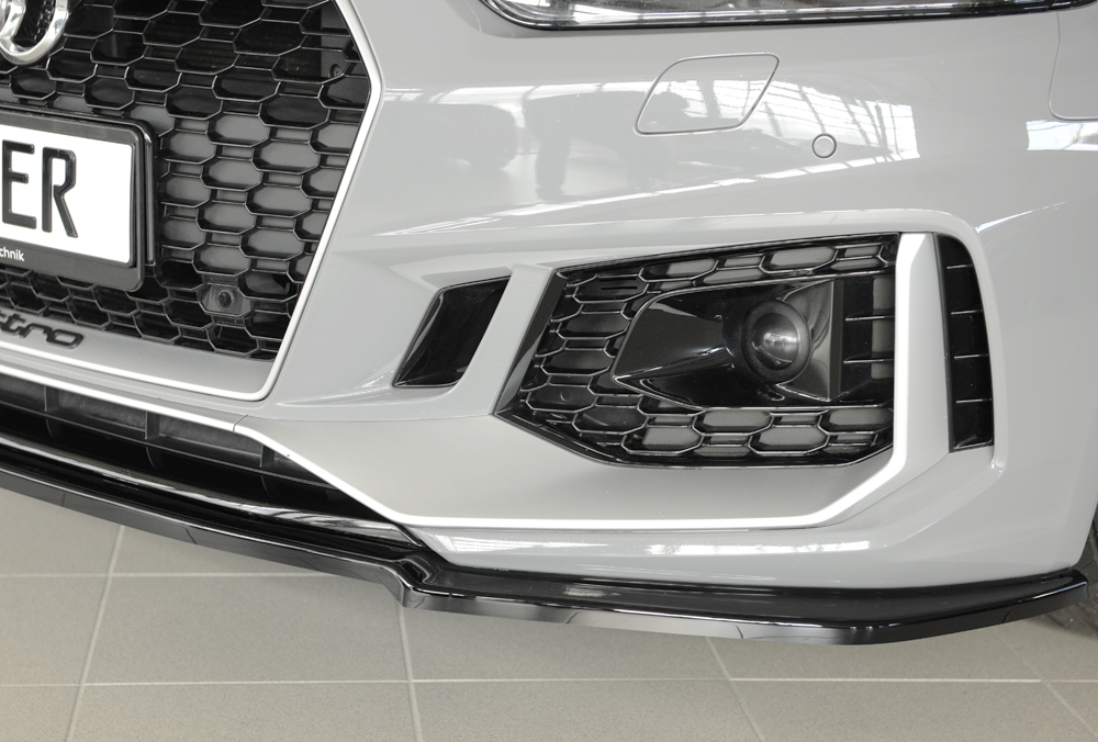 Voorspoiler Audi RS5 B9/F5 Zwart Glans Rieger