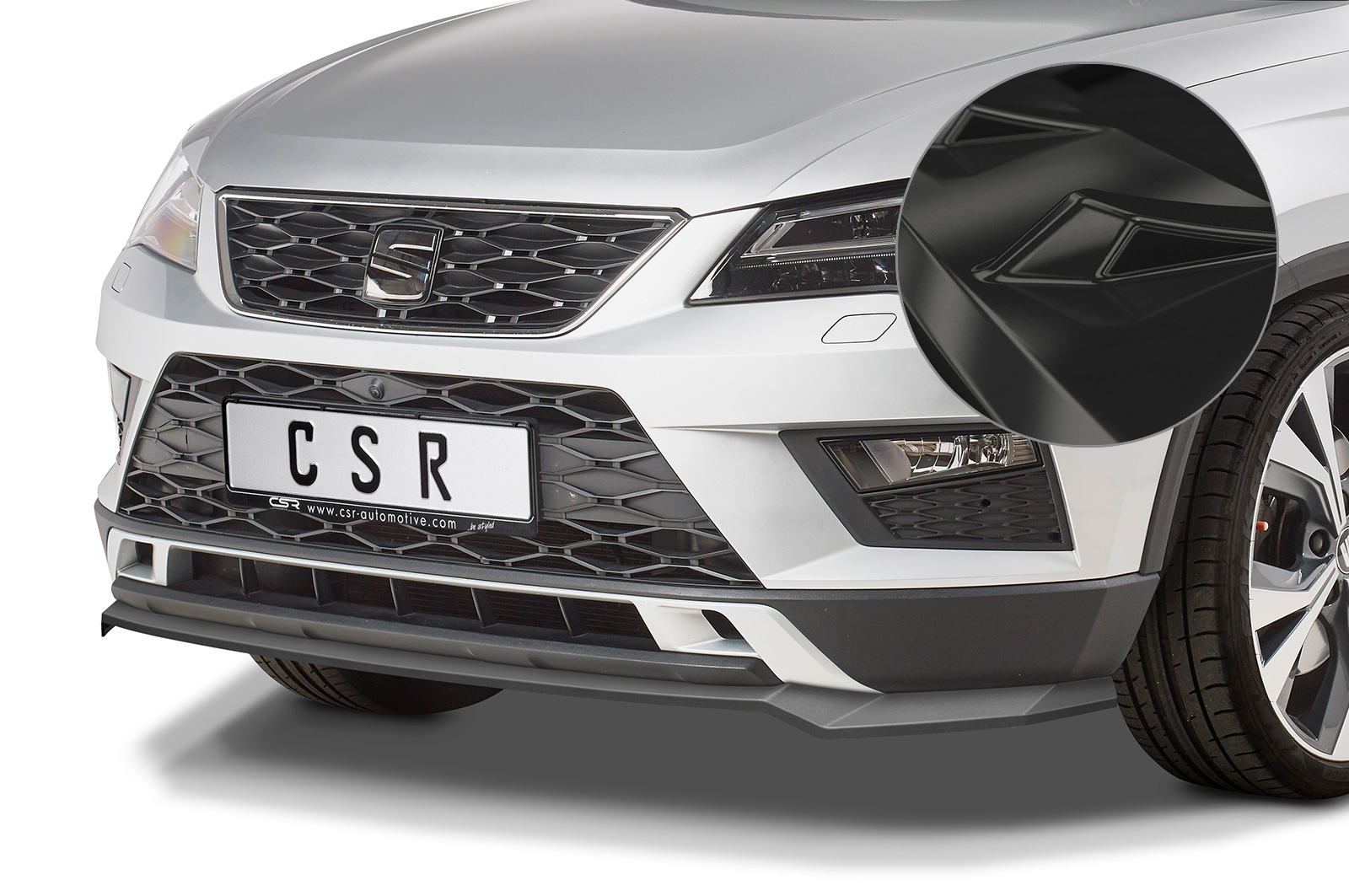 Voorspoiler Seat Ateca (Typ 5FP, KH7) CSR glans Zwart