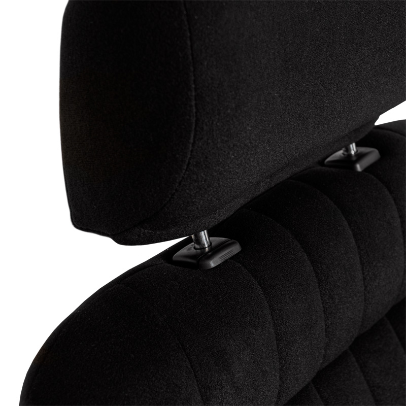 Sportstoel 'Classic' - Zwart - Vaste rugleuning + Hoofdsteun - incl. sledes