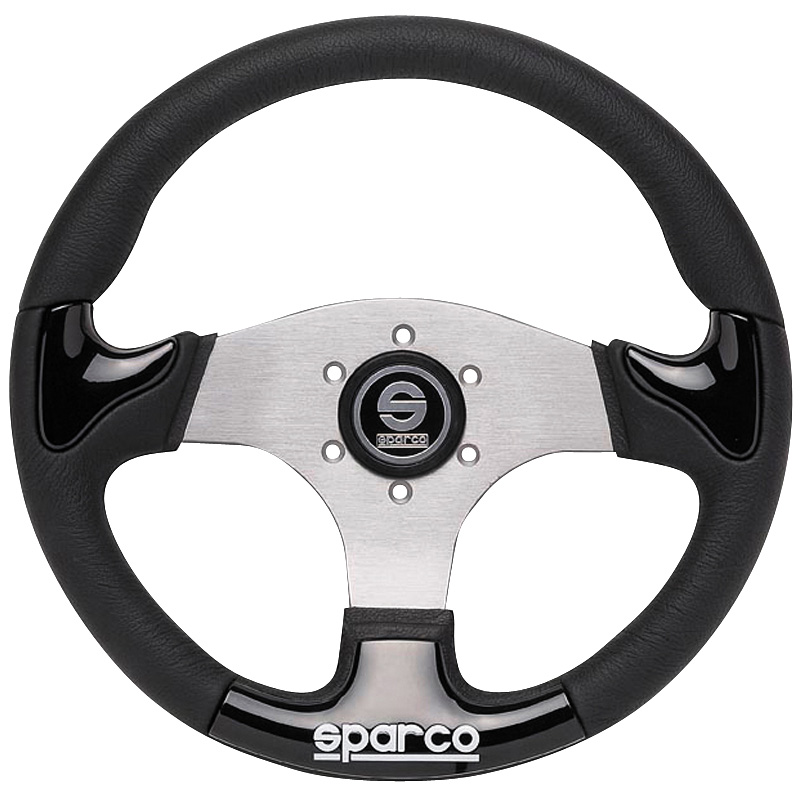 Sparco Universeel Sportstuur P222 - Zwart PU/Aluminium - Diameter 345mm
