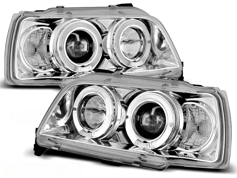 Koplampen Renault Clio A 90-98 Angel Eyes chroom