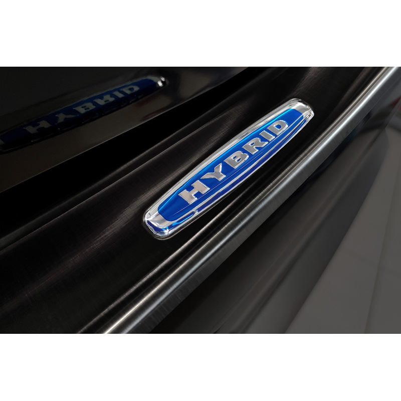 Zwart RVS Achterbumperprotector  Toyota Highlander (XU70) 2020- 'Hybrid'