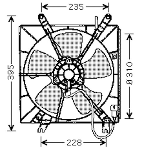 Radiator FAN ACCORD 93-98 TYPE: DENSO 2.0I/2.2I/2.3I-16V +/-AC