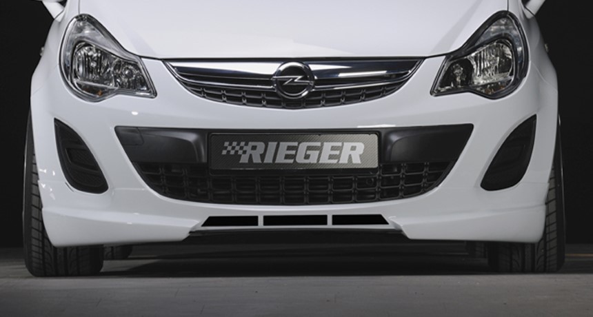 Voorspoiler Opel Corsa D Rieger extra zijribben