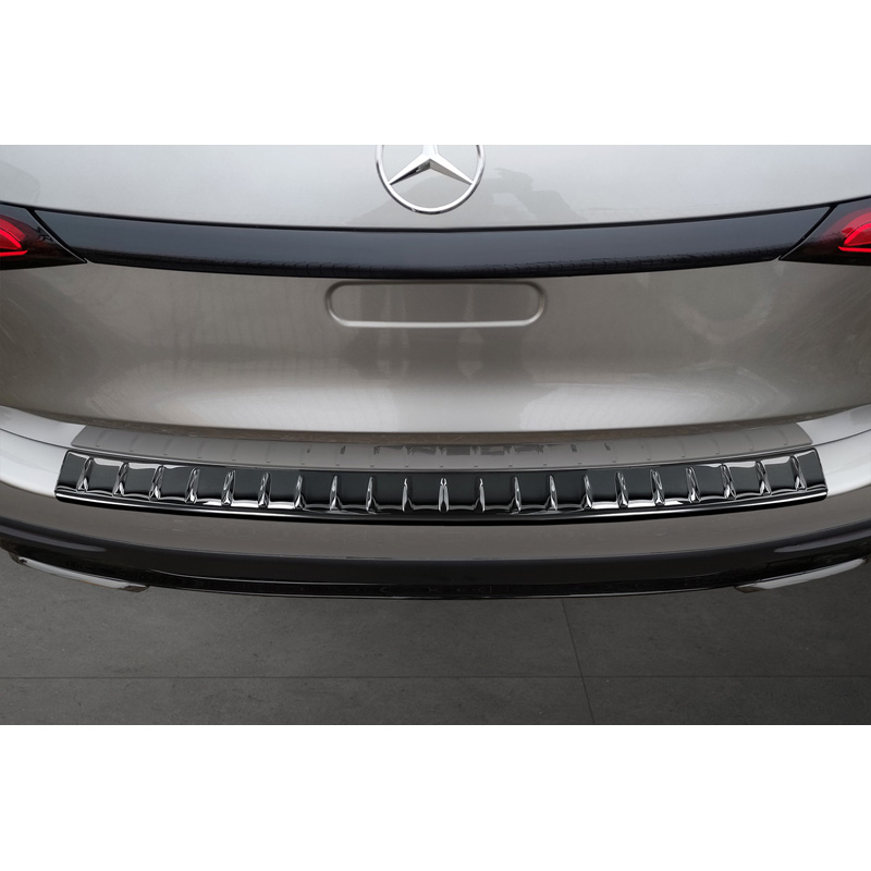 Zwart-Chroom RVS Achterbumperprotector  Mercedes GLC II (X254) 2022- 'Ribs'