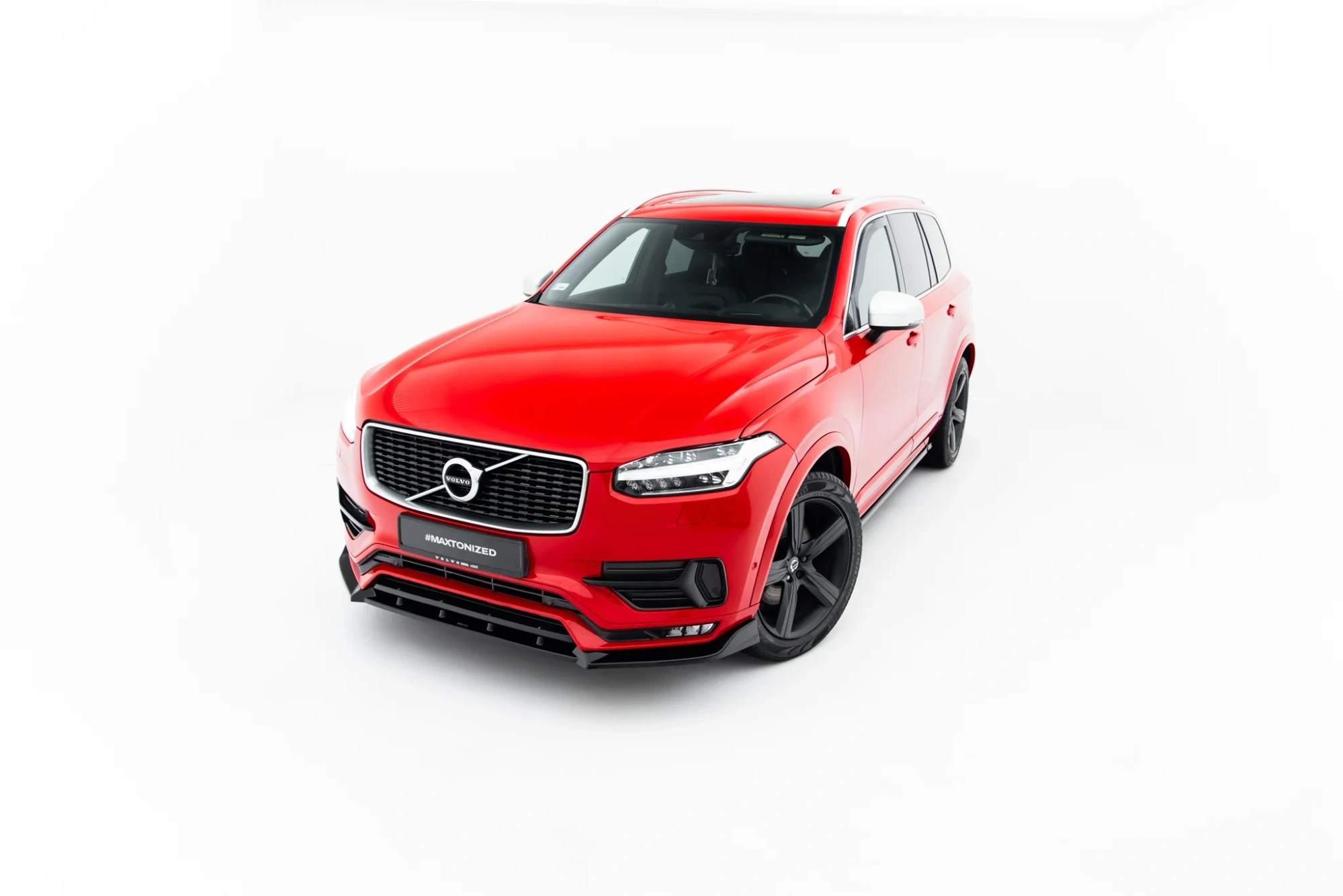 Voorspoiler V.1 Volvo XC90 R-Design 2014-2019 Maxton Glans Zwart