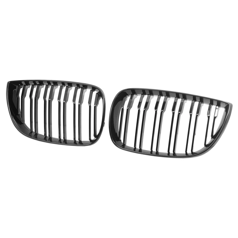 Grill Nieren BMW E87 04-07 Dubbel Spaak Glans Zwart