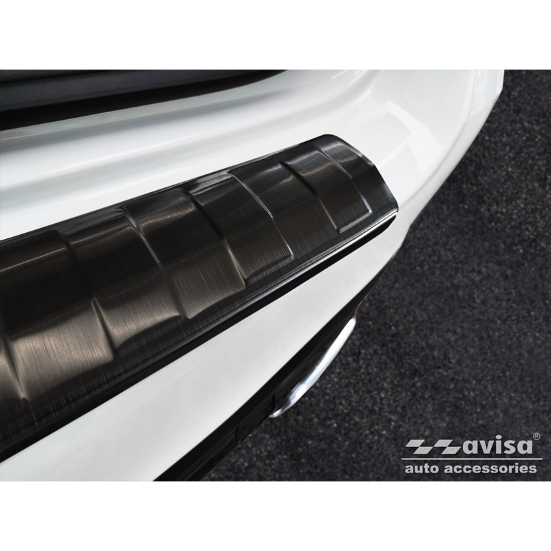 Zwart RVS Achterbumperprotector  Mercedes GLS (X167) 2019-2023 & FL 2023- 'Ribs'