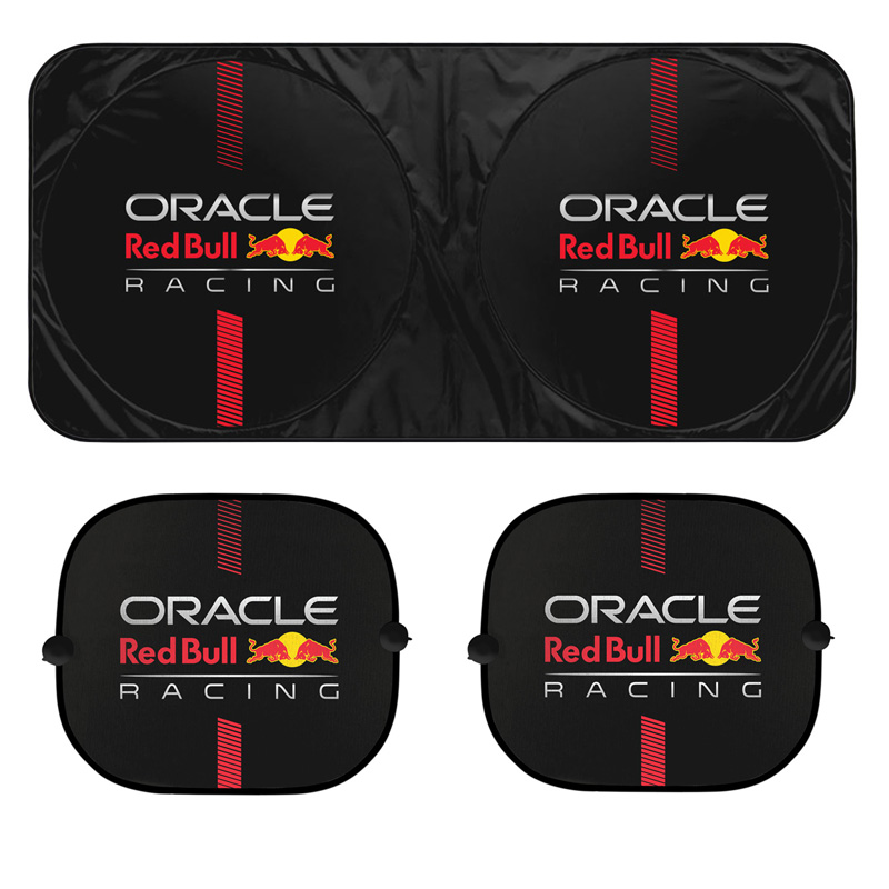 Red Bull Oracle Set Universele zonneschermen - 3 stuks - Zwart/Rood