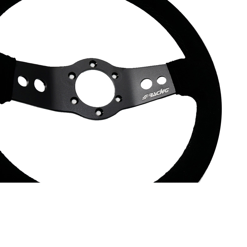 Simoni Racing Universeel Sportstuur Rally - Zwart Suède - Diameter 320mm