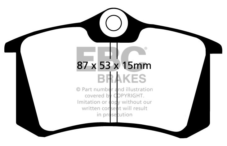 EBC Brakes VW Sharan 2.8 4x4 98-2000 Remblokken achterzijde