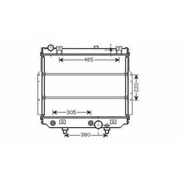 Radiator Grand CHEROKEE II 99-05 500x620x57 3.1 TD 3125cc +/-AC