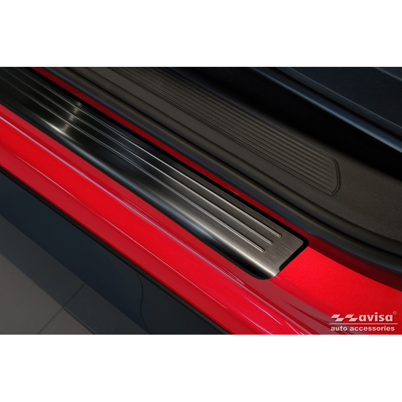 Zwart RVS Instaplijsten  Volkswagen ID.3 2020-2023 & FL 2023- / Cupra Born 2021- / MG 4 2022- / MG HS II 2024- 'Lines' - 4-delig
