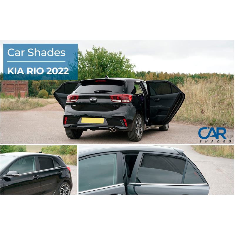 Set Car Shades (achterportieren)  Kia Rio (YB) HB 5-deurs 2017-2023 (2-delig)