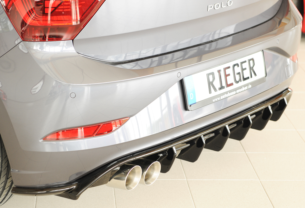 Diffuser Volkwagen Polo GTI 2G AW 2021-.... Zwart Glans Rieger