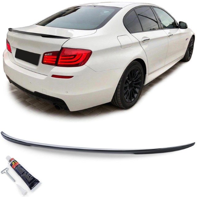 Achterklep spoiler BMW 5 Serie F10 F18 Limousine 09-.. Glans Zwart