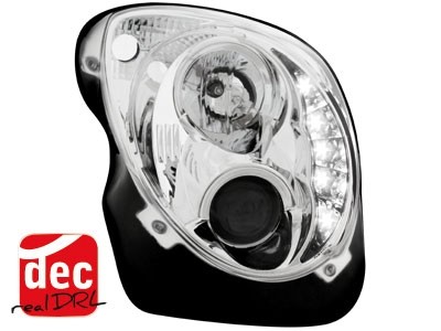 Koplampen Alfa Romeo Mito 08- Devil Eyes real DRL LED Chroom