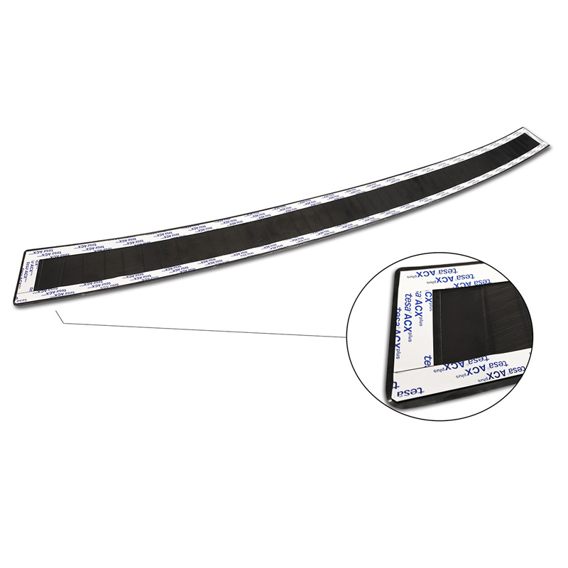 Zwart RVS Achterbumperprotector  Volkswagen Caravelle T6 2015- & FL 2019- (met achterklep) 'Ribs'