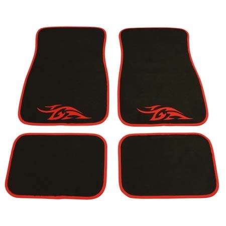 Mattenset uni 'Tribal' rood
