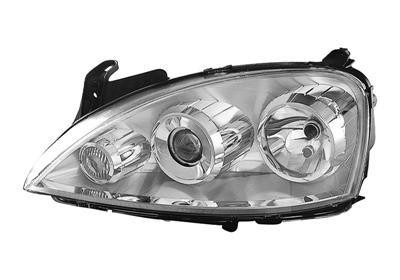 koplamp, H7+H7, elektr verstelb, elliptisch, rechts, 2004-Opel C