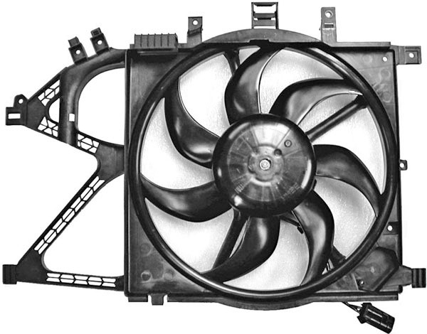 Radiator FAN COMBOCORSA 00-06 390mm 1.2/1.8 +AC