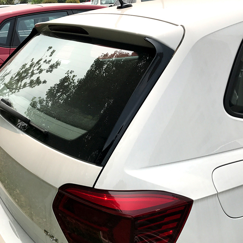 Set achterruit side-spoilers  Volkswagen Polo (AW1) 2017- (ABS Glanzend zwart)